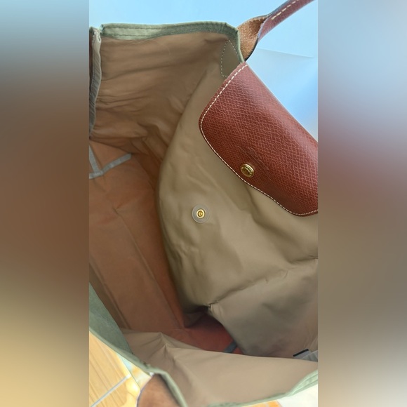 Longchamp Vintage Le Pliage Green Cabas - Picture 12 of 14